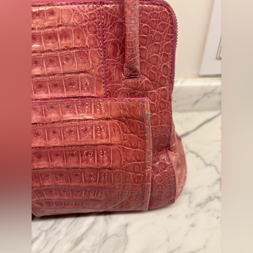 Nancy Gonzalez Pink Genuine Crocodile Shoulder Bag - Picture 2 of 7